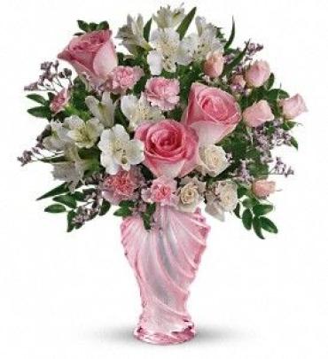 Teleflora\'s Love Bouquet Swirl Vase