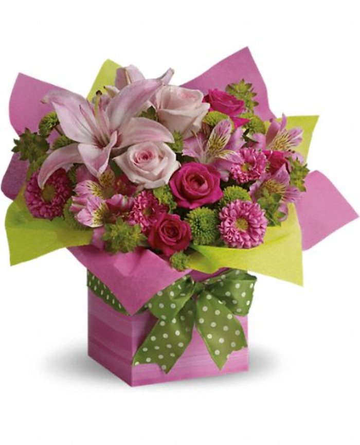 Pretty Pink Present Bouquet