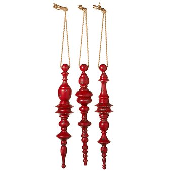 Large Red Hanging Finial