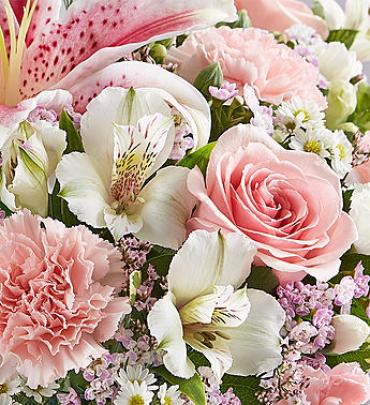 Florist\'s Choice Pink & White Bouquet Premium