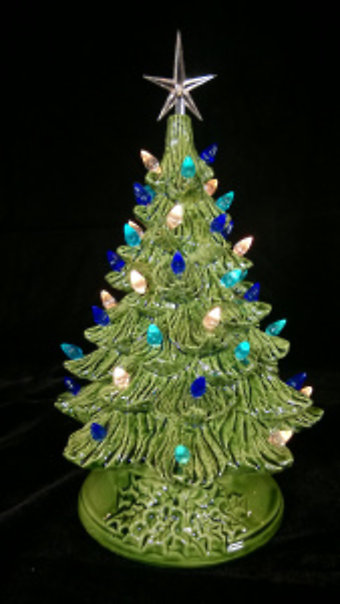 Medium Green Creamic Tree