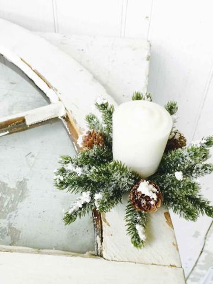 Snowy Mini Cone Candle Ring | Mini
