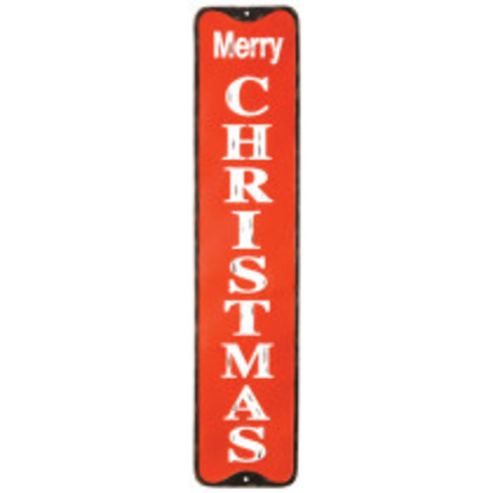 Metal Christmas Sign, Vertical