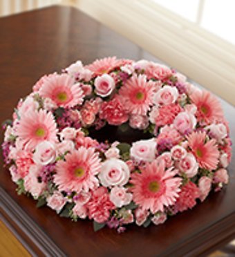 Cremation Wreath-All Pink
