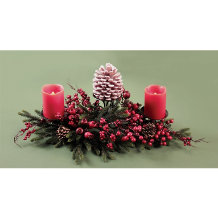 Pine and Berry Centerpiece