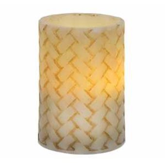 Basketweave Pillar Candle