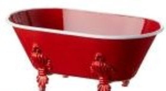 Small Red Bathtub Container