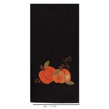 Pumpkin Thyme Towel Black