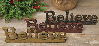 Believe Standing Sign