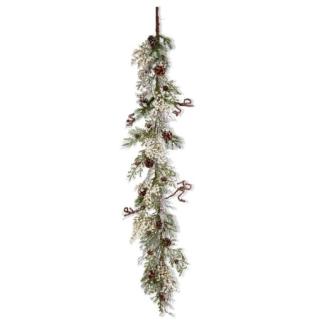 6 Foot White Berry and Mixed Pine Garland