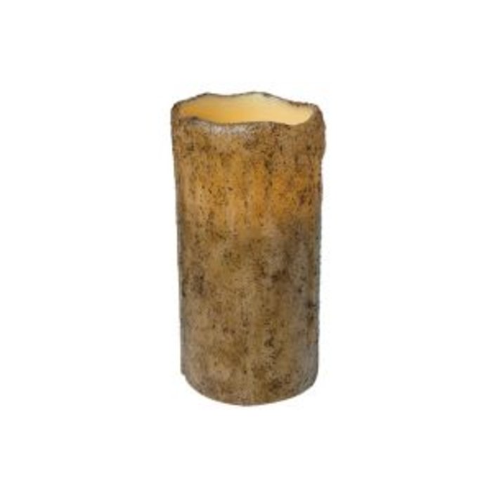 Burnt Ivory Timer Drip Pillar