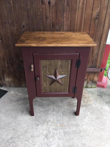 31\" Red Cabinet with Star Door