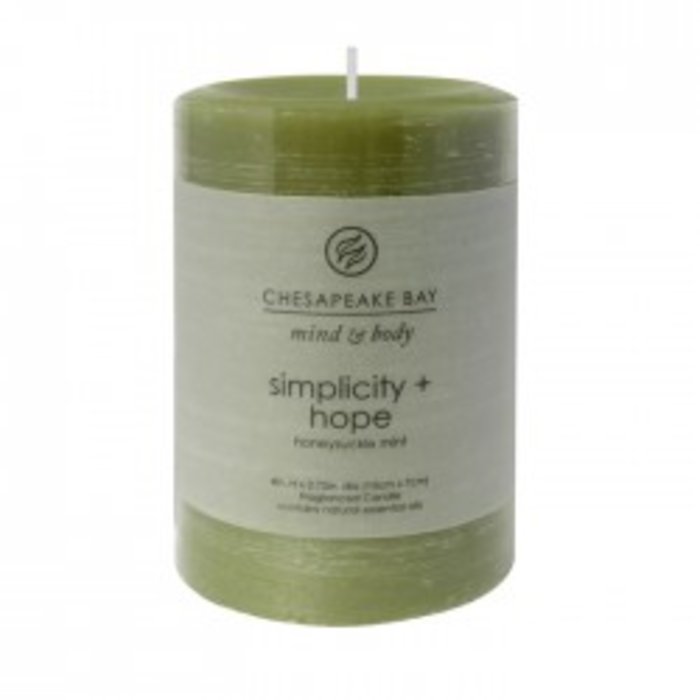 Simplicity + Hope Small Pillar Candle