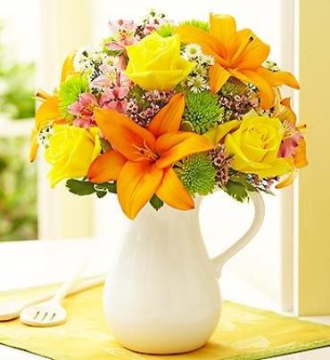 Fields of Europe in Ceramic Pitcher