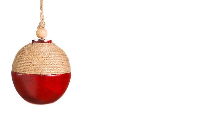 Wood/Cord Ball Ornament