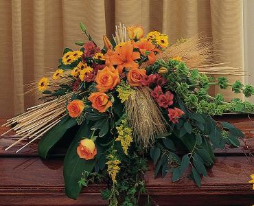 Autumn Faith Casket Spray