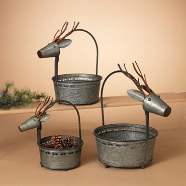 Metal Deer Containers-md