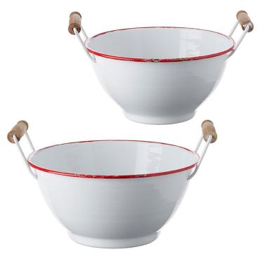 Red and White Bowl Container