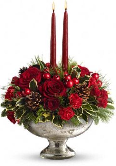 Teleflora Mercury Glass Bowl