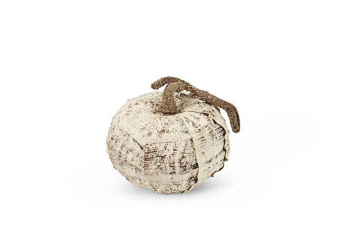 6.5 Inch Birch Pumpkin w/Brown Stem