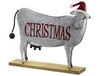 Christmas Cow with Hat