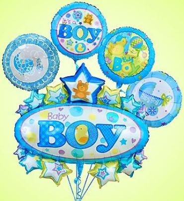 Baby Boy Marquee Mylar Bundle Medium