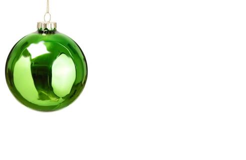 Small Green Glass Ball Ornament