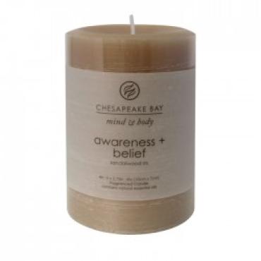 Awareness + Belief Small Pillar Candle