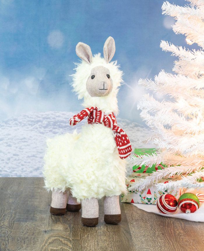 Standing Xmas Llama