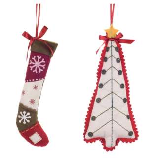 Tree and Stocking Ornament