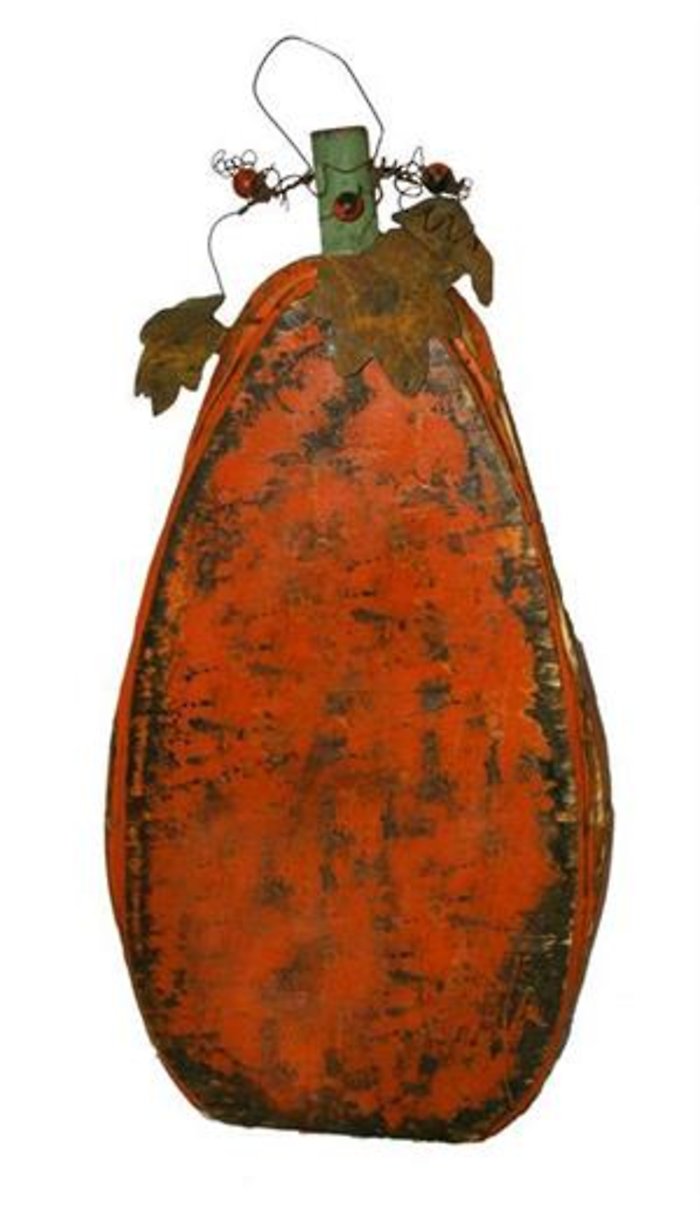 Tin and Wood Pumpkin