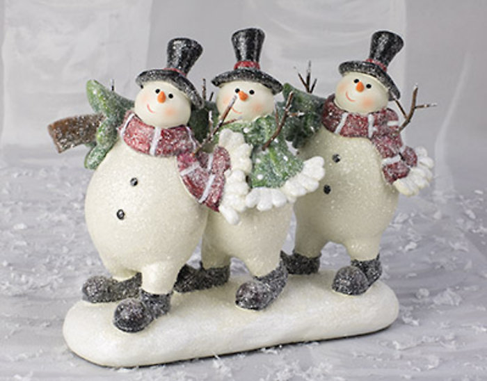 Scarved Snowmen Trio