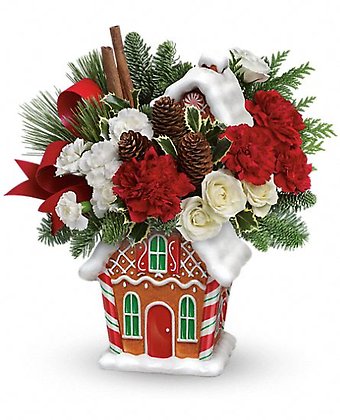 Teleflora\'s Ginger Bread Cookie Jar Bouquet