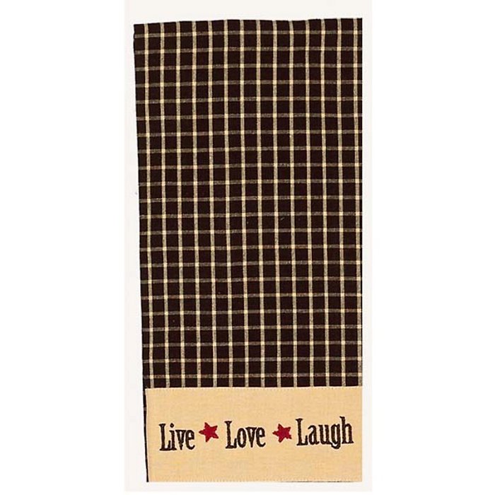Live-Love-Laugh Check Towel