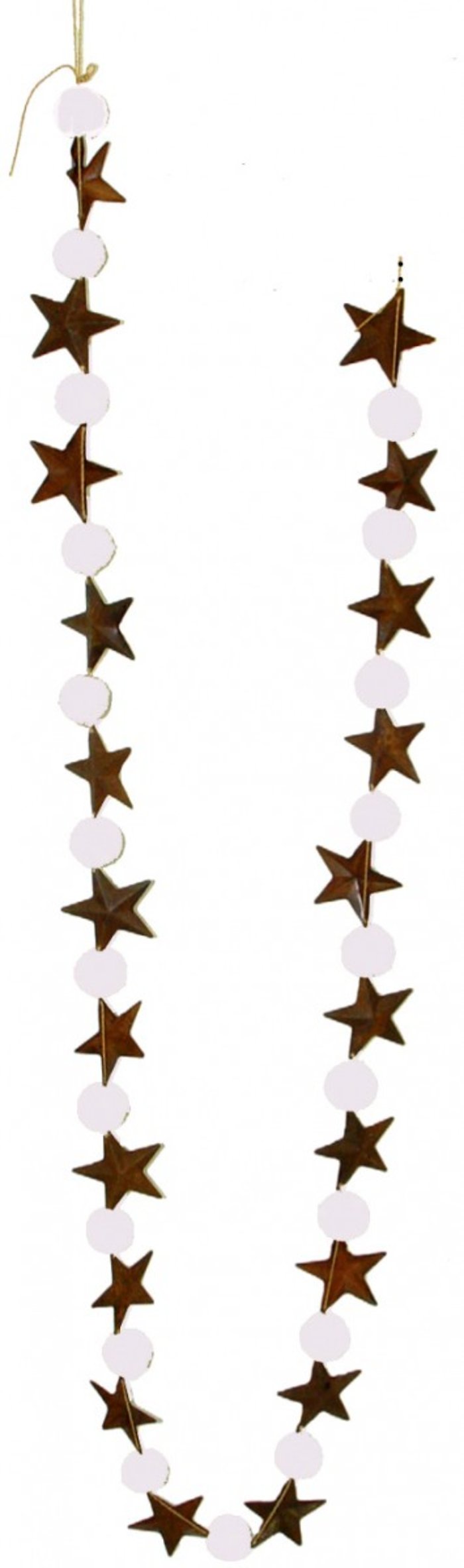 Rustic Snowball and Star Garland